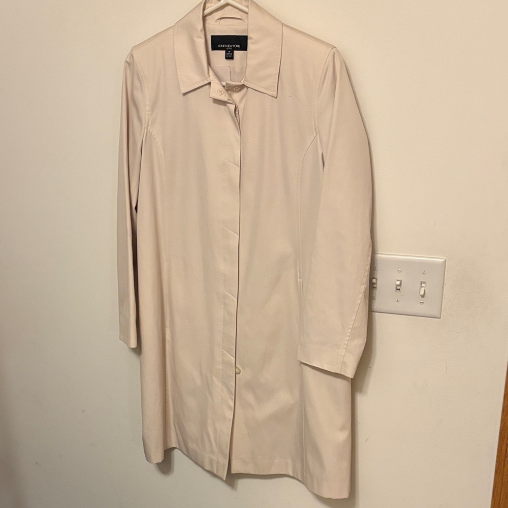 Jones New York Cream Trench Coat
